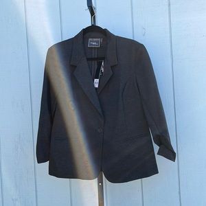 Christian Siriano Ruched Ponte women’s Blazer Charcoal LX